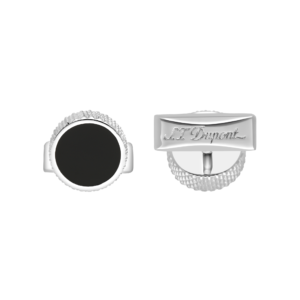 S.T. Dupont Cufflinks Round Mother of Pearl and Palladium