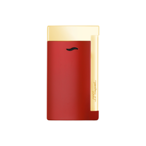 S.T. Dupont Slim 7 Lotus Red and Golden Finish Lighter