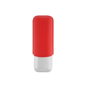 S.T. Dupont Red Grained and Chrome 2 Cigar Case