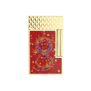 S.T. Dupont Ligne 2 Golden Dragon Burgundy Lighter