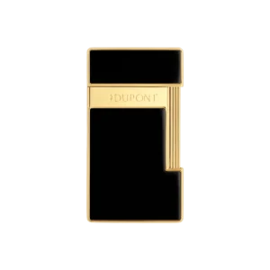 S.T. Dupont Slimmy Black Lacquer and Gold Lighter