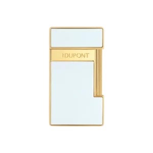 S.T. Dupont Slimmy White Lacquer and Gold Lighter