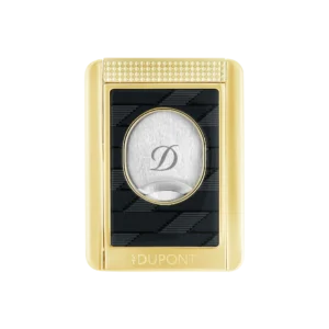 S.T. Dupont Monogram 1872 Cigar Cutter and Stand Black and Gold