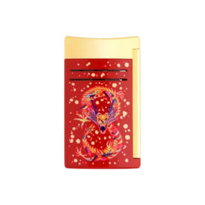 S.T. Dupont Maxijet Golden Dragon Burgundy Lighter