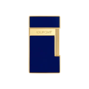 S.T. Dupont Slimmy Blue Lacquer and Gold Lighter