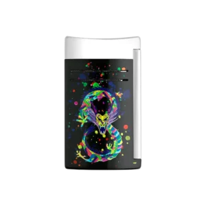 S.T. Dupont Maxijet Chrome Dragon Black Lighter