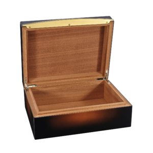 S.T. Dupont Humidor 75 Count Dandy Brown - lacquered sunburst exterior with Spanish cedar interior